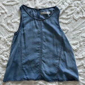 Sleeveless denim top